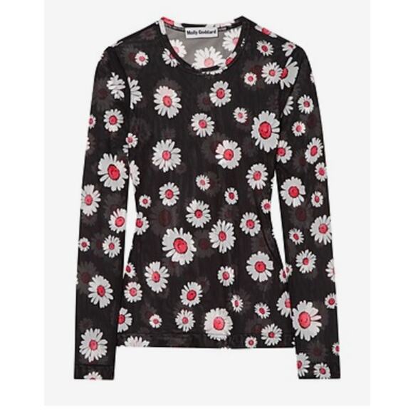 Molly Goddard mesh daisy shirts Black US 10 - Picture 1 of 8